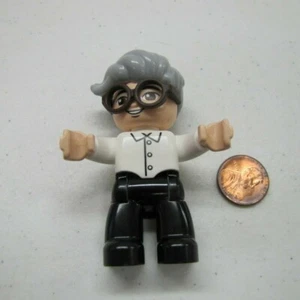 Lego Duplo Grandpa Grandfather 2.5" Figure Grey Hair & Glasses Grandparent Asian - Picture 1 of 3
