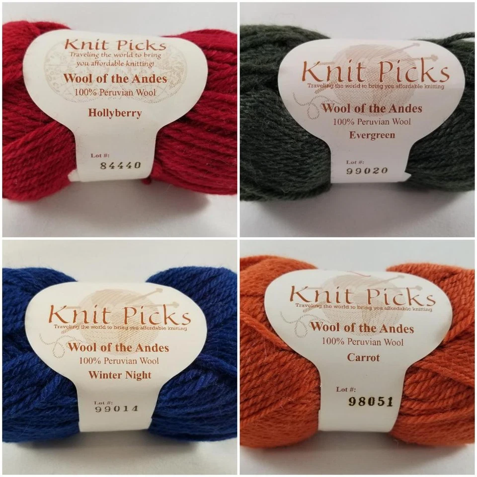 Knit Picks Yarn Wool of the Andes 100% Peruvian Wool 110y 1.76oz