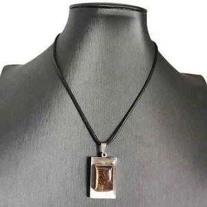 21.3G Muonionalusta meteorite Necklace pendant titanium enclosure TD213 - Picture 1 of 5