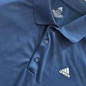 Nuevo Adidas Para Hombre 2XLT Azul Marino Manga Corta Medio Botón Delantero. - Imagen 1 de 5