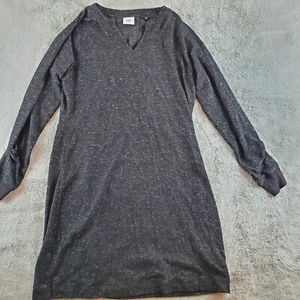 Cabi Pulloverkleid Gr. Small meliert schwarz lange geraffte Ärmel V-Ausschnitt Petites - Bild 1 von 6