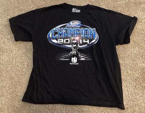 2014 NASCAR Nationwide Series Champion Black T-Shirt Size Adult XL Cover