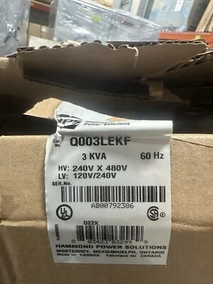HAMMOND POWER SOLUTIONS Q003LEKF / Q003LEK - BRAND NEW - Image 1 of 4