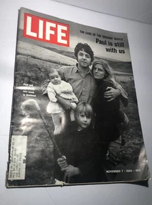 VTG Life Magazine November 7, 1969 Beatles Paul McCartney, Linda, & children - Imagen 1 de 9