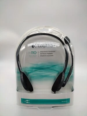 Logitech Stereo Headset H110 3.5mm Dual Plug Noise Cancelling Microphone. - Image 1 of 2
