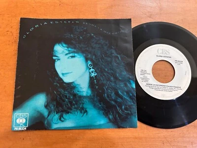 GLORIA ESTEFAN Desde La Oscuridad SUNG IN SPANISH 1990 MEXICO 7" PROMO 45 Synth - Image 1 of 4