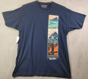CALL OF DUTY VANGUARD Graphic Game Logo Navy Blue T-Shirt mens Size XL. NEW - Picture 1 of 8