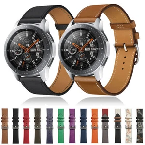 20mm/22mm Leather Strap Band for Smart Watches Samsung Watch 6 5 4 3 Active 2 S3 - Picture 1 of 54