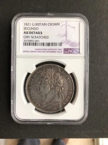 Great Britain Crown, 1821 Secundo AU NGC - Picture 1 of 2