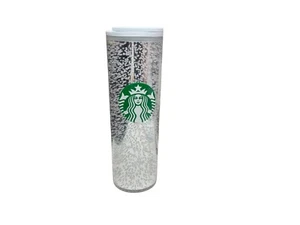 STARBUCKS 2020 HOLIDAY SILVER BUBBLE TUMBLER BRAND NEW 16 OZ - Picture 1 of 1