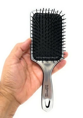 Scalpmaster 13-Rows Ball-Tipped Large Flat Back Rectangular Cushioned Paddle 1  - Image 1 of 4