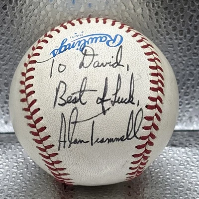 Alan Trammell Signed Autograph Baseball Ball Detroit Tigers HOF To David - Image 1 of 4