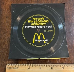Vintage Play McDonalds $1.000.000 Menu Canzone Record Pubblicità McDs - Foto 1 di 5