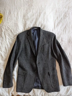Blazer Rugby de Ralph Lauren Gris Carbón Espiga Tweed, 40R/Mediano Foto 1 de 4