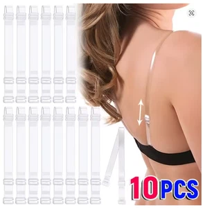 1cm Transparent Unsichtbar Transparente BH Träger Abnehmbar Silikon Elastisch Gürtel - Bild 1 von 1