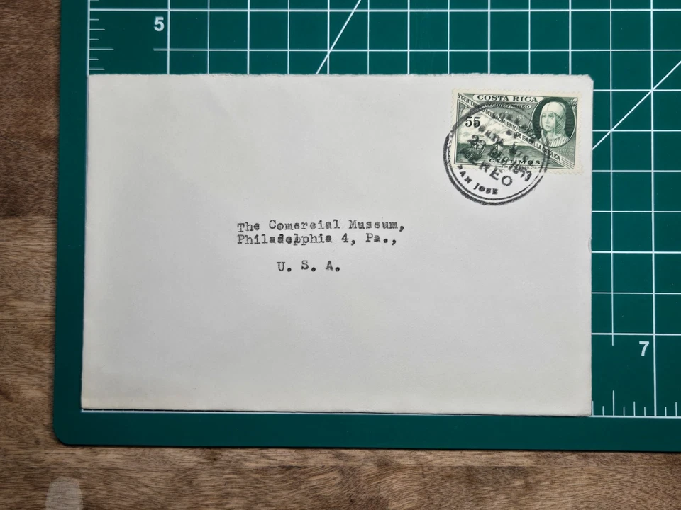 1953 Costa Rica Cover to USA – 55c José María Castro Madriz, San José Cancel - Image 1 of 3