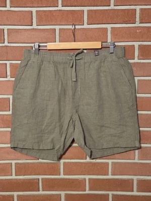 Faherty Mens Large Linen Shorts Drawstring Chino - Image 1 of 4