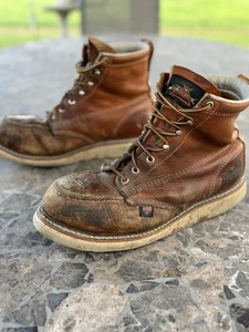 Mens Primo Distressed Thorogood 804-4200 Moc Safety Toe Boots Brown Size 10 2E - Picture 1 of 11