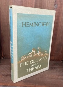 First Edition Library Old Man Sea Ernest Hemingway Hardcover Slipcase 1980 FEL - Picture 1 of 10