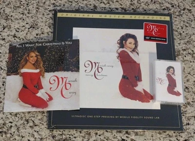 Mariah Carey BUNDLE Merry Christmas UltraDisc One-Step Vinyl Box + CASSETTE 7" - Image 1 of 4