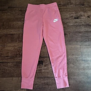 Nike Sweatpants Girls Large Pink Joggers Cuffed Hiking Basics NWT Pockets - Picture 1 of 11
