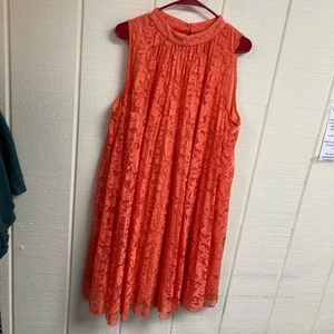 Cato Dress All Over Lace Coral Color Women's 18/20W - Picture 1 of 7