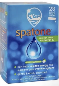 2 Boxes Spatone Liquid Iron Apple Taste & Vitamin C - 28 Sachets (56) BRAND NEW! - Picture 1 of 8