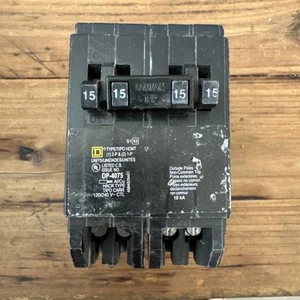 NEU Square D HOMT1515215 Tandem-Leistungsschalter (2) 15A 1-polig, (1) 15A 2-polig - Bild 1 von 2