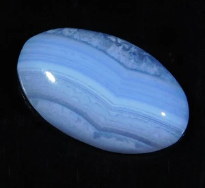 25.CT Natural Blue Lace Agate Oval Ccabochon Loose Gemstone 28x18x7 MM LZ=231 - Picture 1 of 6