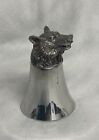 Silver Plated & Pewter Fox Head Stirrup Cup Hand Crafted Sheffield Mint