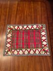 MCKENZIE CHILDS CHRISTMAS PLACEMATS SET OF 4 HOLIDAY TARTAN PLAID COURTLY CHECK