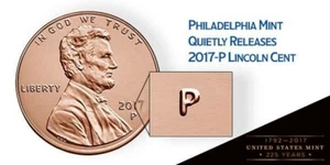2017-P Lincoln Shield Cent - Uncirculated from Mint Roll - Only cent w/ P mint - Picture 1 of 2