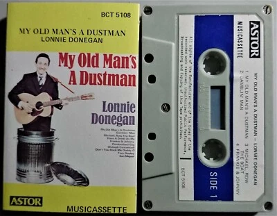 Lonnie Donegan ‎– My Old Man's A Dustman. Cassette 1973 Skiffle BCT5108 - Image 1 of 2