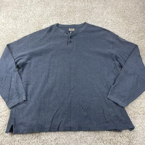 high sierra mens size XXL long sleeve shirt blue quarter button up - Picture 1 of 6