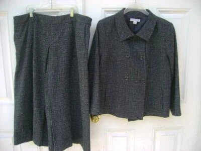 WOMEN'S PENDLETON  WOOL 2pc SUIT BLAZER JACKET &  CULOTTE Pants SZ 16 - Image 1 of 4
