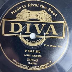 10" 78 RPM-John Hassel-La Paloma/O Sole Mio/Diva 2650-G - Imagen 1 de 4