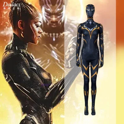 NEW Black Panther2 Wakanda Forever Shuri Cosplay Costume Jumpsuits With Mask Set - Image 1 of 4
