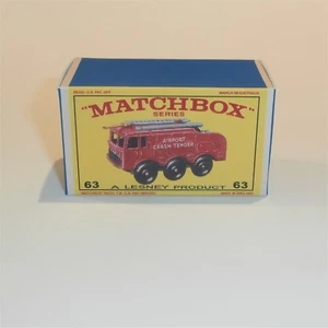 Matchbox Lesney 63b Alvis Foamite Crash Tender E Style Repro Box - Picture 1 of 4