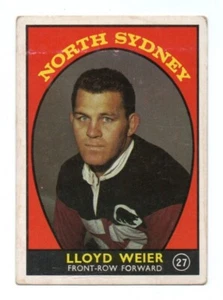1968 A Nrl Rugby League Scanlens (27) Lloyd WEIER North Sydney - Bild 1 von 2