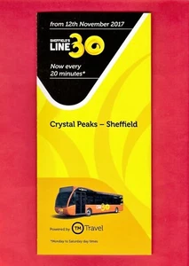 Busfahrplan - TM Travel - Linie 30 - Crystal Peaks nach Sheffield - November 2017 - Bild 1 von 2