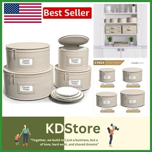 Elegant 4-Piece Stackable China Storage Containers - Protect & Organize Dinne... - Picture 1 of 8
