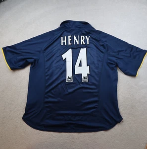 Vintage Arsenal Shirt Extra Large Blue Third 2000 2002 Jersey Dreamcast Henry - Picture 1 of 15