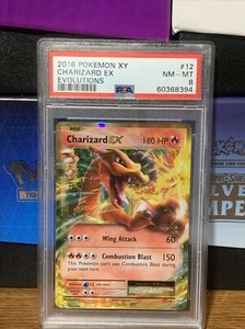 2016 Pokemon Charizard XY Evolutions EX  Holo #12/108 PSA 8 