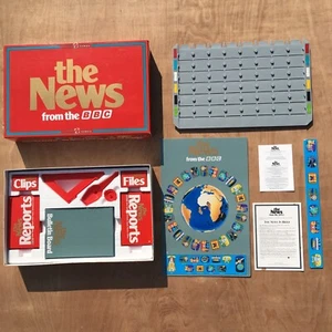 The News from the BBC Brettspiel komplett Vintage 1987 Mattel TV - Bild 1 von 11