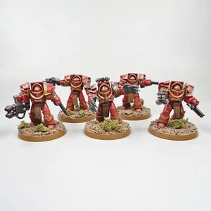Blood Angels Cataphractii Terminators x5 Painted Warhammer 30k Army Horus Heresy - Picture 1 of 5