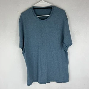 Lululemon T Shirt Mens 2XL Athletic Running Blue Short Sleeve Stretch Crewneck - Picture 1 of 4