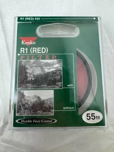 Filtro Kenko R1 Rojo #25 Doble Cara Recubierto 55mm Nuevo Antiguo Stock - Imagen 1 de 2