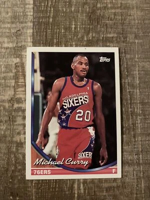 1993-94 Topps Philadelphia 76ers Basktball Card #286 Michael Curry Rookie - Image 1 of 2