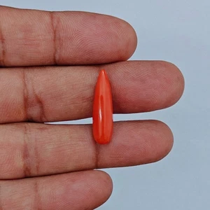 Cabujón coral mediterráneo 100 % natural Italia coral marino cabujón piedra preciosa suelta - Imagen 1 de 8