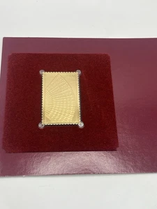 Gold Replica US Stamp 22¢ Flag Statehood Foil Stamp Plaque Collectible - Bild 1 von 4